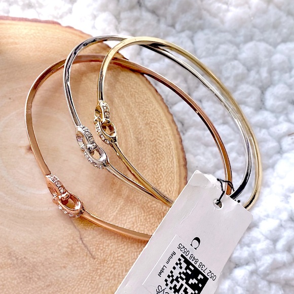 COACH Pavé Signature Bangle Bracelet Set - Picture 5 of 12
